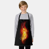 Vuur Pauwveer Schort (Gedragen)