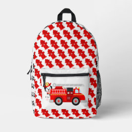 Vuur Pup en zijn brandweerwagen Bedrukte Rugzak