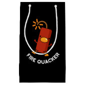 Vuur Quacker Grappig Vuurwerk Pun Dark BG Klein Cadeauzakje (Voorkant)