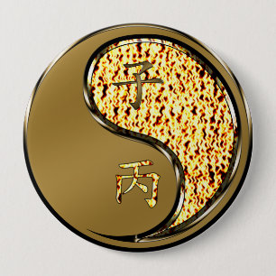 Vuur Rat Ronde Button 4,0 Cm