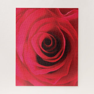 Vuur rode roos knop bloemdetail legpuzzel