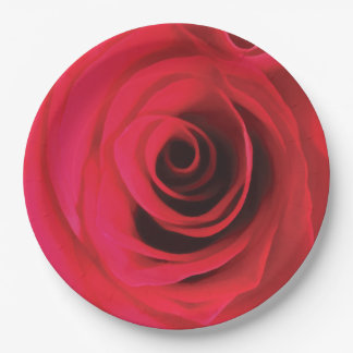 Vuur rode roos knop bloemdetail papieren bordje
