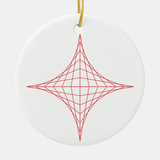 Vuur (rood) keramisch ornament (Voorkant)