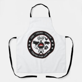 Vuur Rook Smaak BBQ Grill Embleem Schort