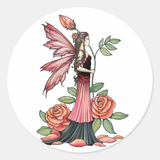 Vuur Roos Fee Stickers (Voorkant)