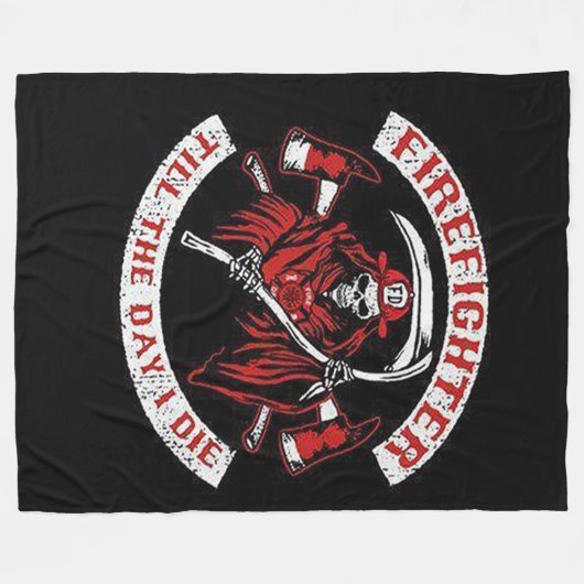 Vuur tot de dag dat ik sterf fleece deken (Voorkant (Horizontaal))