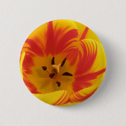 Vuur Tulpen Knop Ronde Button 5,7 Cm (Voorkant)