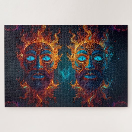 "Vuur van de Goden" met verschillende godheden set Legpuzzel (Horizontaal)