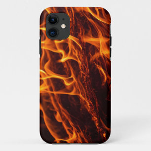 Vuur vlammacro in open haard iPhone 11 hoesje