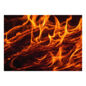 Vuur vlammacro in open haard foto afdruk (Voorkant)