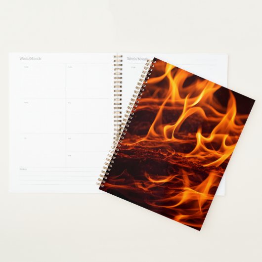 Vuur vlammacro in open haard planner (Display)