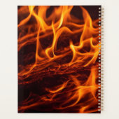 Vuur vlammacro in open haard planner (Achterkant)