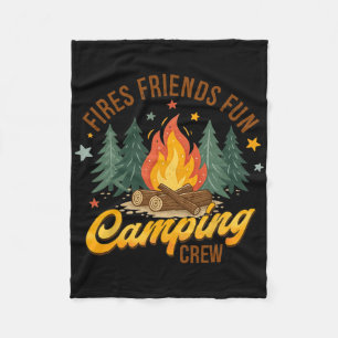Vuur Vrienden Pret Kampeer Crew Zomer Kampeer Kamp Fleece Deken