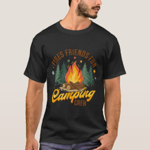 Vuur Vrienden Pret Kampeerploeg Zomer Kampeerder K T-shirt