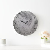 Vuurademende draak die de wandelboot aanvalt grote klok (Huis)