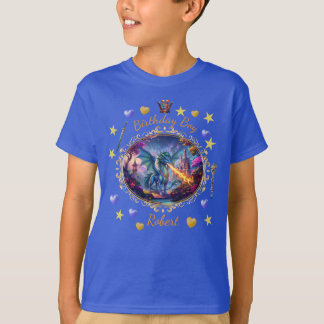 Vuurademende Draak Koninklijke Prins Verjaardag T-shirt
