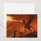 Vuurademende Prehistorische Dinosaurus van Jake Mu Briefkaart (Voorkant / Achterkant)