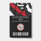 Vuurafdeling Aangepaste Logo Fotobrandblusfunctie- Badge (Back)