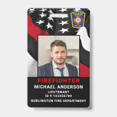 Vuurafdeling Aangepaste Logo Fotobrandblusfunctie- Badge (Front)