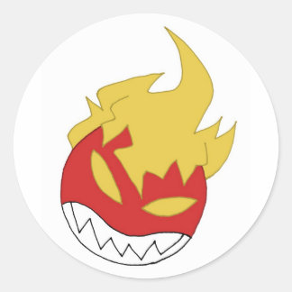 vuurbal ronde sticker