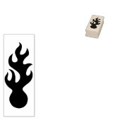 vuurbalsilhouet 	rubberstempel (Gestempeld)