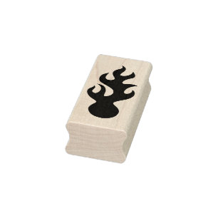 vuurbalsilhouet rubberstempel