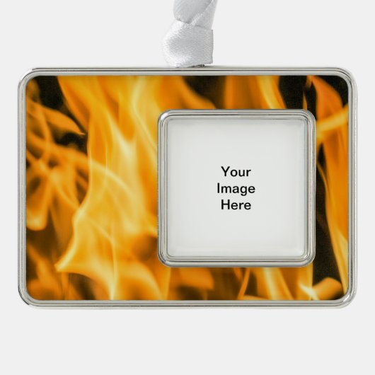 Vuurbedwerende versiering verzilverd kader ornament (Voorkant)