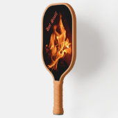 Vuurbladerende flames Hot Stuff op maat Pickleball Paddle (Links)