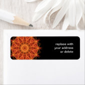 vuurbloem caleidoscoop etiket (Insitu)