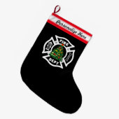 Vuurbrandblusinstallatie voor kerstmis grote kerstsok (Voorkant (Hangend))