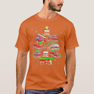 Vuurbrandende kerstboomkoorts met vuurwapens t-shirt