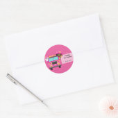 Vuurbrandweerman Ronde Sticker (Envelop)