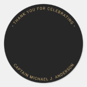 Vuurbrandweertret Thin Red Line Party Ronde Sticker (Voorkant)