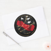 Vuurbrandweertret Thin Red Line Party Ronde Sticker (Envelop)
