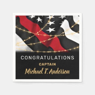 Vuurbrandweertret Thin Red Line Party Servet