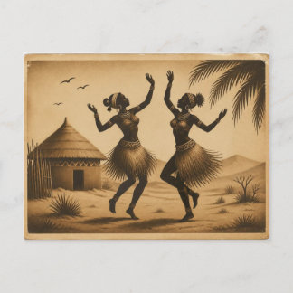 Vuurdans Nassau Bahama's Volkskunst Briefkaart