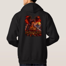Vuurdraak Kroon Fantasy Draak Pullover Hoodie