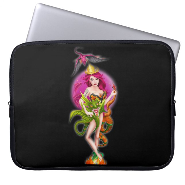 Vuurdraakprinses Laptop Sleeve (Voorkant)
