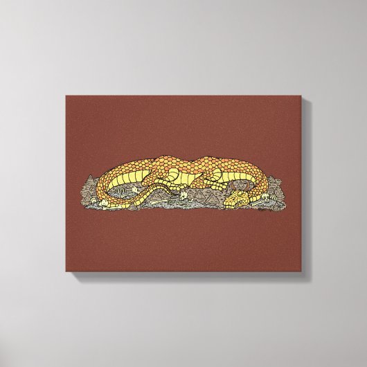 Vuurdrake in rust canvas afdruk (Voorkant)
