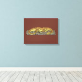 Vuurdrake in rust canvas afdruk (Insitu (Houten vloer))