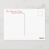 Vuurelementaire Lotus Briefkaart (Achterkant)