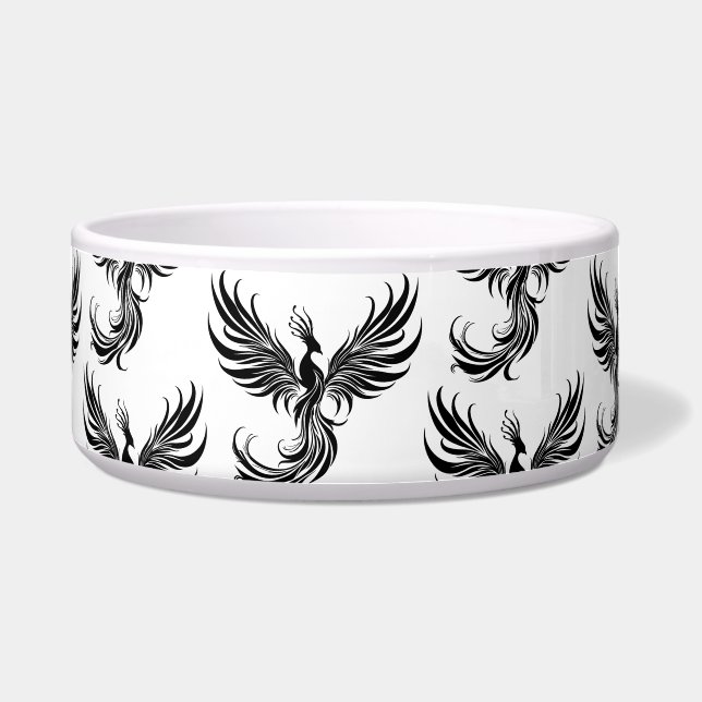 Vuurgeboren Feest - Phoenix Pattern Pet Bowl Voerbakje (Voorkant)