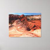 Vuurgolf, Vallei van Vuur Overton Nevada Landschap Canvas Afdruk (Voorkant)