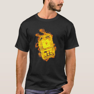 Vuurgps Tracker Flames Geocaching Geocacher T-shirt