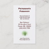 Vuurhout Visitekaartje (Achterkant)