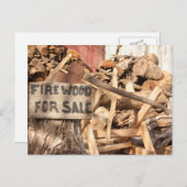 Vuurhout voor verkoop briefkaart (Voorkant / Achterkant)