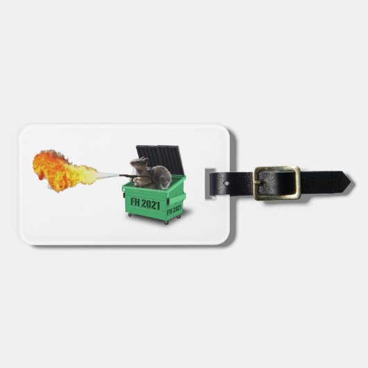 Vuurhuis 2021 Dumpster-Bagagelabel Bagagelabel (Voorkant horizontaal)