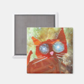 vuurkat magneet (Voorkant / Achterkant)