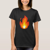 Vuurkostuumvlam heet, gemakkelijk kampvuur hallowe t-shirt (Voorkant)