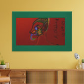 Vuurkrijger canvas afdruk (Insitu (Woonkamer))
